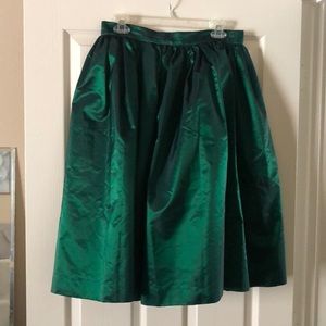 Bel & Beau green taffeta skirt